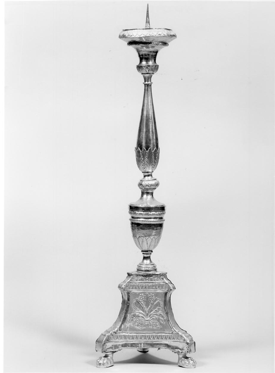 candeliere d'altare, serie - produzione lombarda (prima metà sec. XIX)