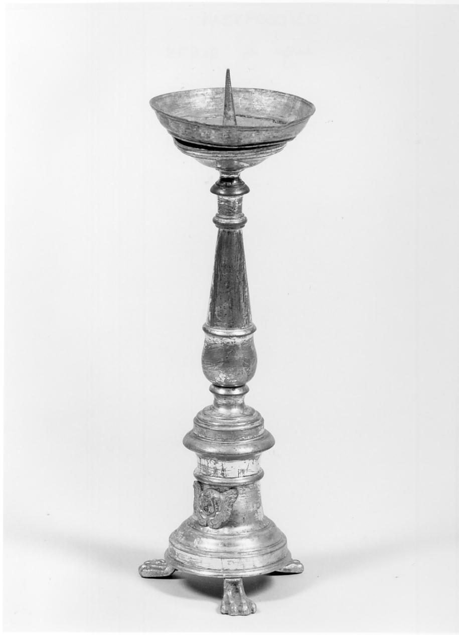 testa alata (candeliere d'altare, serie) - produzione lombarda (prima metà sec. XIX)