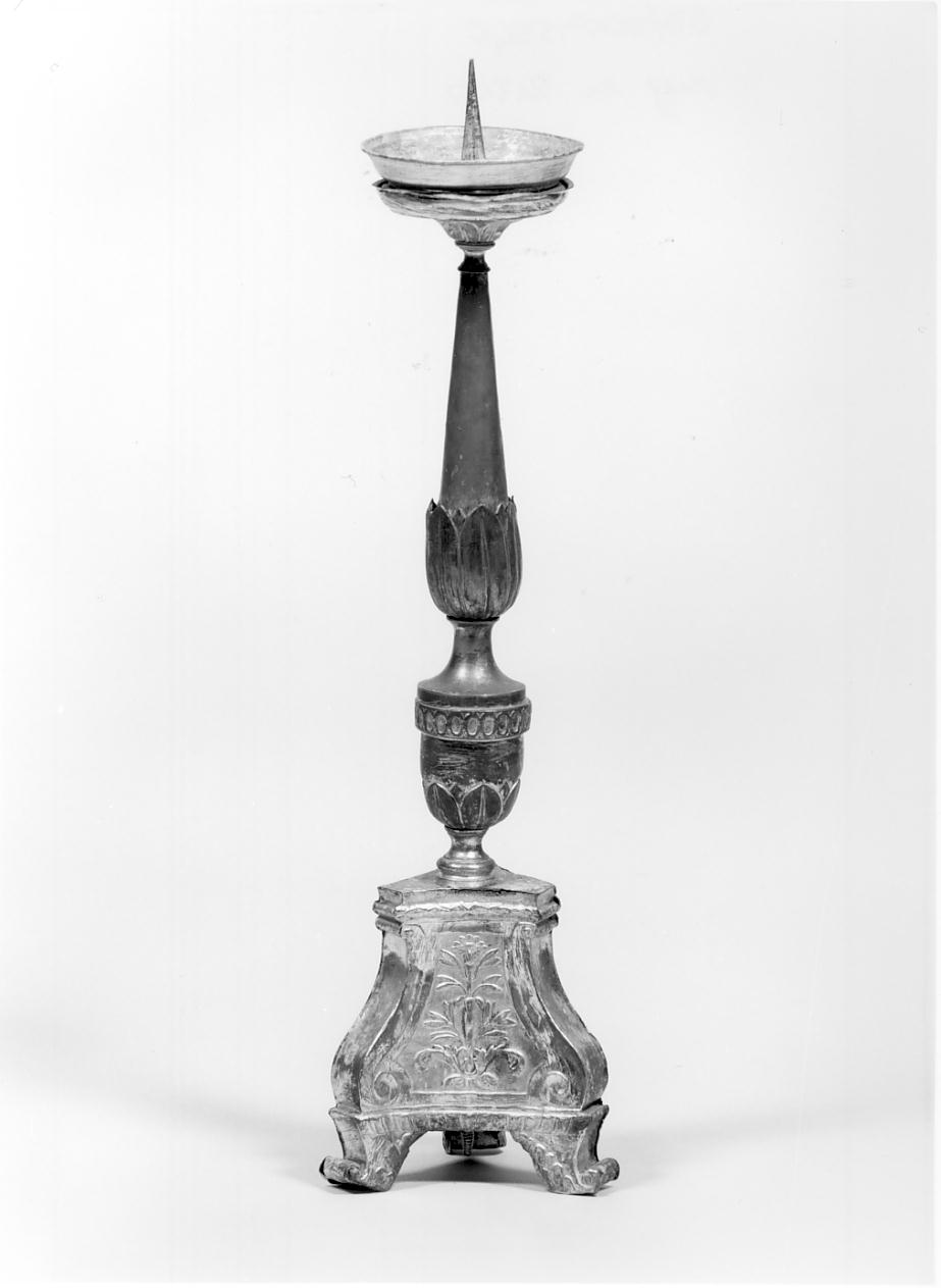 candeliere d'altare, serie - produzione lombarda (prima metà sec. XIX)