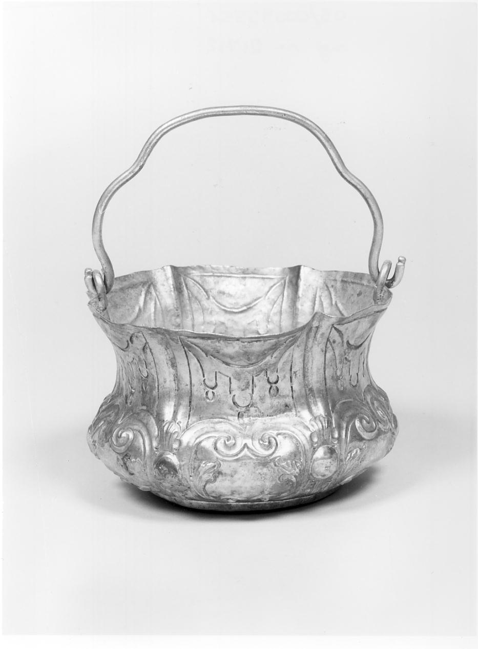secchiello per l'acqua benedetta, opera isolata - produzione lombarda (seconda metà sec. XVIII)