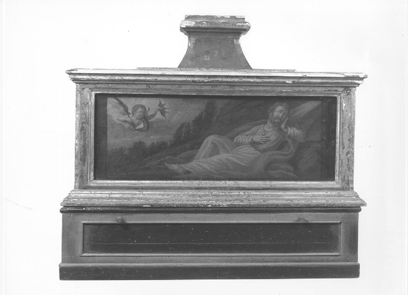 visione di Giobbe (basamento, elemento d'insieme) - ambito lombardo (seconda metà, seconda metà sec. XVIII, sec. XIX)