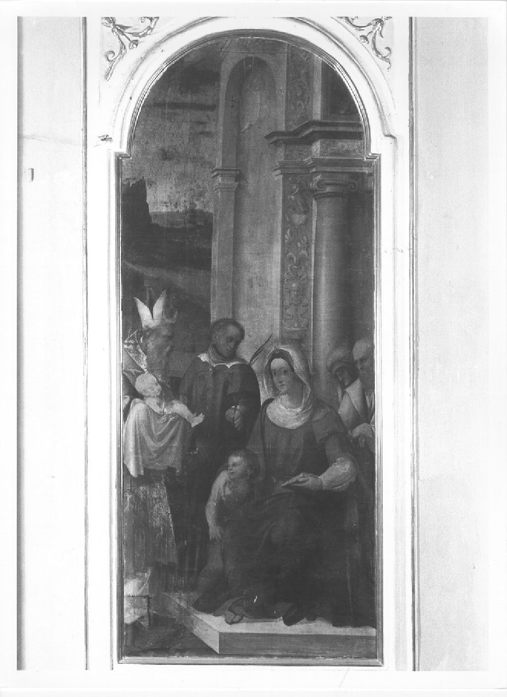 Presentazione di Gesù al tempio, S. Lorenzo, S. Giovannino (dipinto, opera isolata) di Tura Gianfrancesco (prima metà sec. XVI)