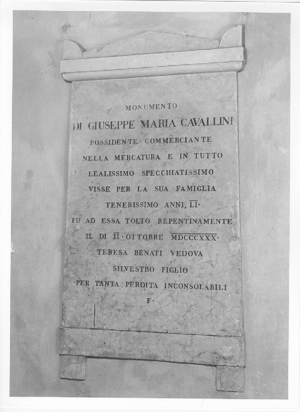 lapide tombale, opera isolata - produzione mantovana (sec. XIX)