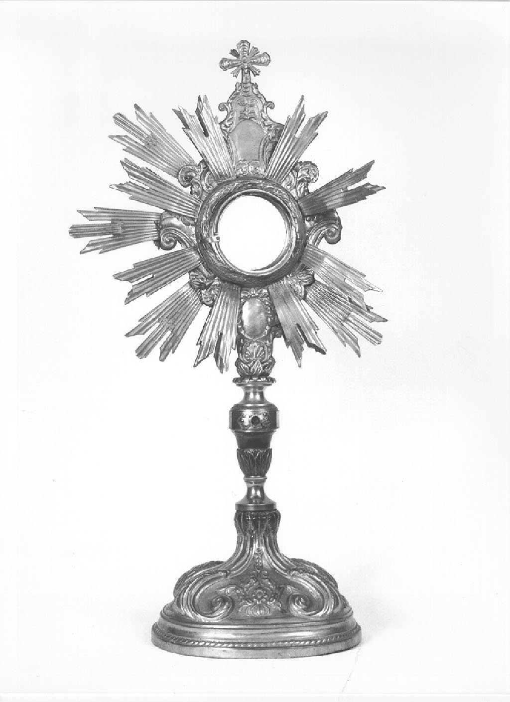 ostensorio - a raggiera, opera isolata - ambito lombardo (fine/inizio secc. XVIII/ XIX)