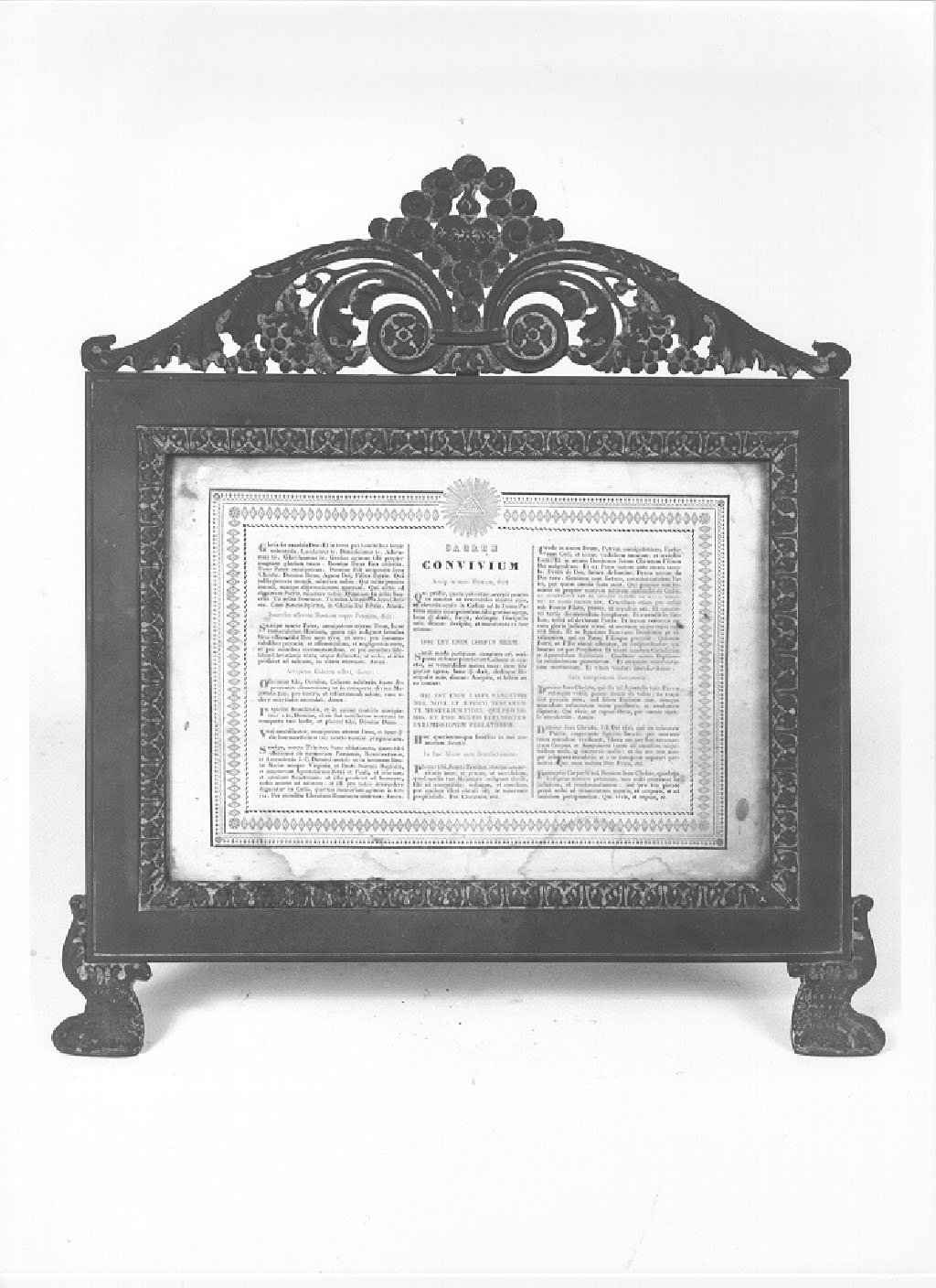 cartagloria, opera isolata - produzione lombarda (prima metà sec. XIX)