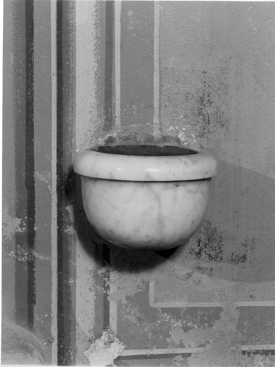 acquasantiera da parete, opera isolata - manifattura lombarda (sec. XIX)