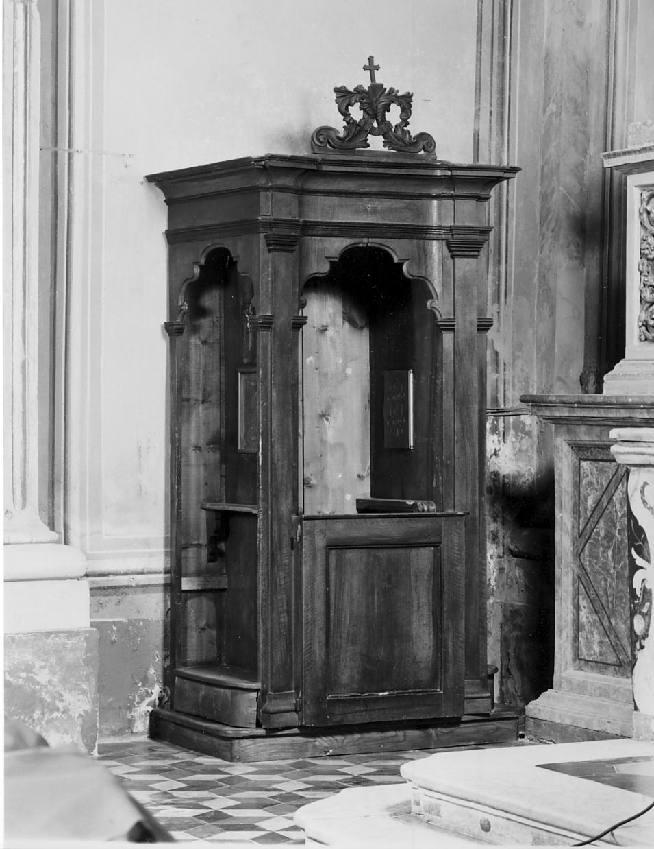 confessionale, serie - manifattura lombarda (ultimo quarto sec. XVIII)