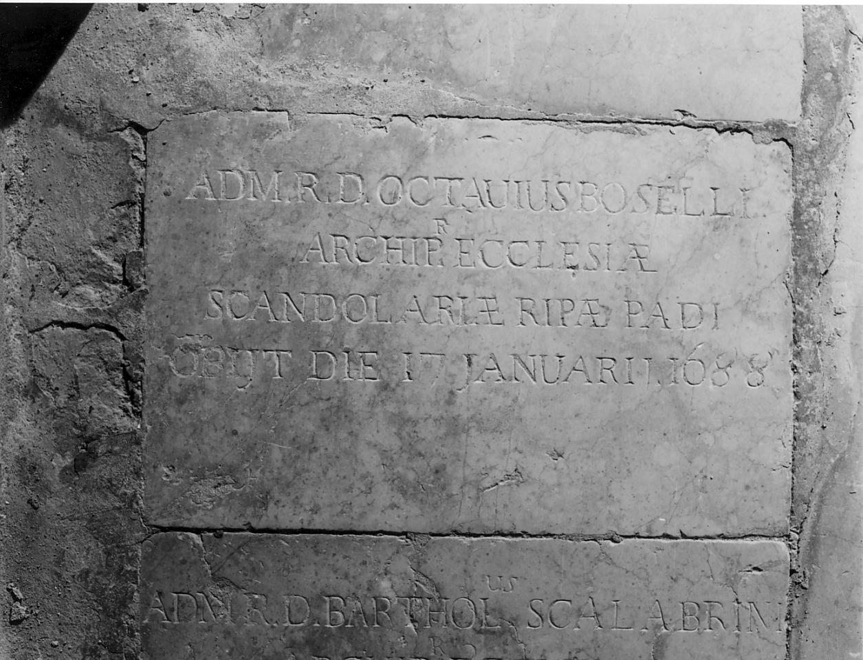 lapide, opera isolata - manifattura lombarda (sec. XVII)