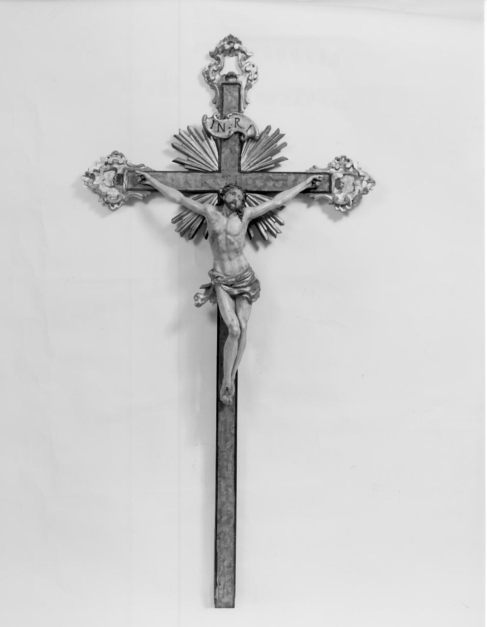 croce processionale, opera isolata - manifattura lombarda (prima metà sec. XVIII)