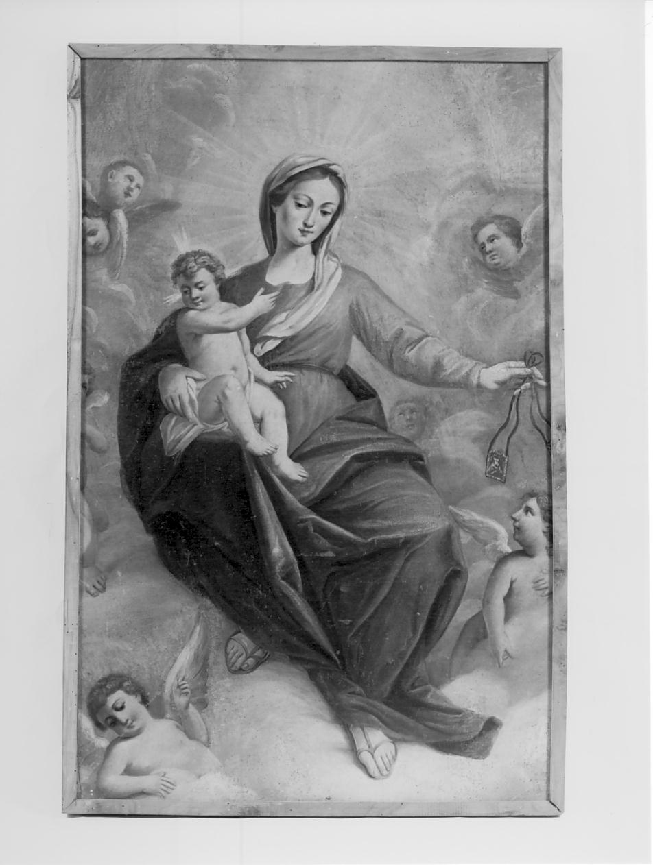 Madonna con Bambino e angeli (dipinto, opera isolata) - ambito lombardo (sec. XVIII)