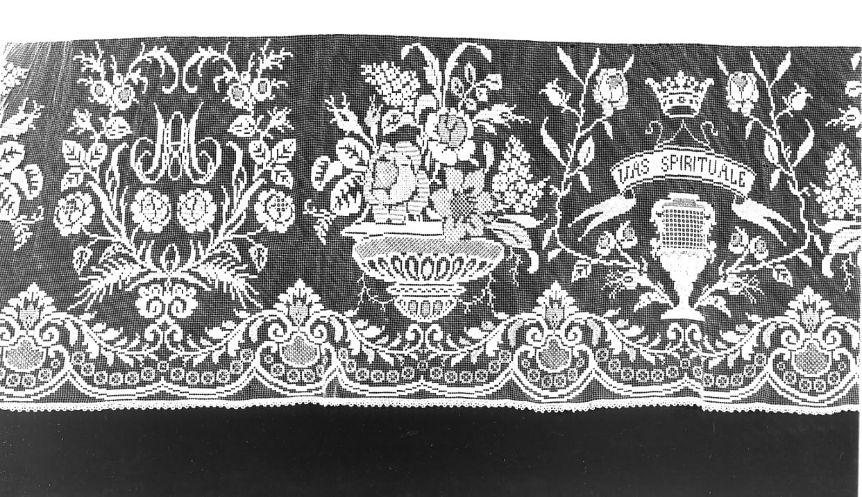 motivi decorativi (tovaglia d'altare, opera isolata) - manifattura lombarda (fine/inizio secc. XIX/ XX)