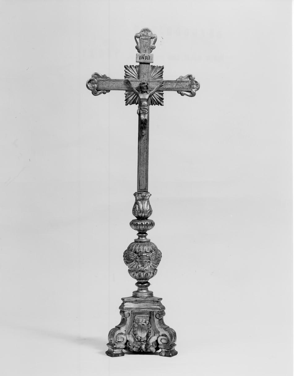 croce d'altare, opera isolata - manifattura lombarda (seconda metà sec. XVIII)