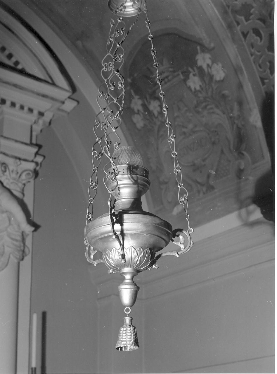 lampada pensile, serie - ambito mantovano (seconda metà sec. XIX)