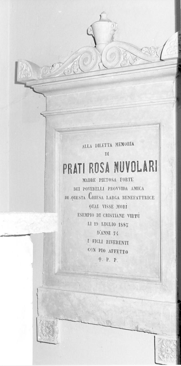 lapide commemorativa, opera isolata - ambito mantovano (sec. XIX)