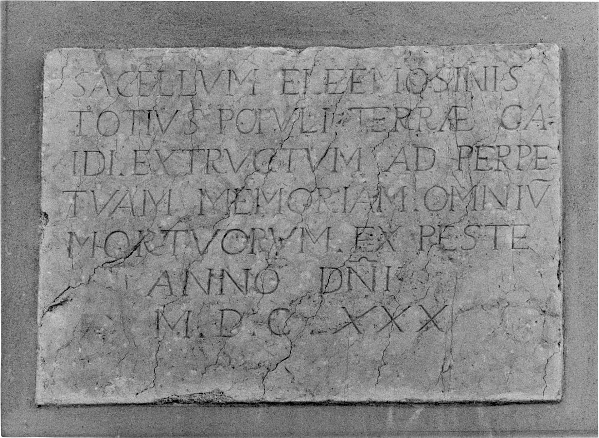 lapide documentaria, opera isolata - ambito bresciano (sec. XVII)
