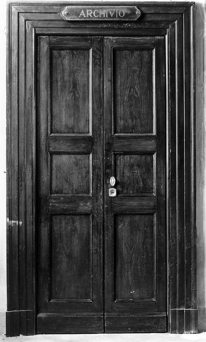 porta - a due battenti, serie - ambito cremonese (seconda metà sec. XIX)