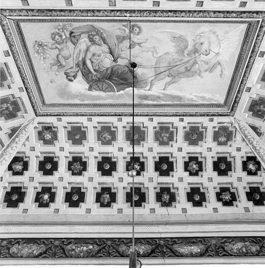 Aurora (decorazione pittorica, opera isolata) di Natali Giovanni Battista, Motta Giovanni (seconda metà, prima metà sec. XVII, sec. XIX)