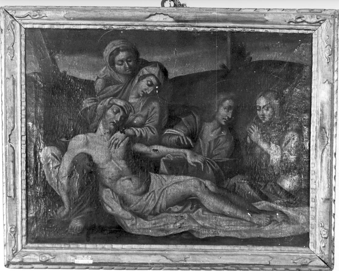 compianto sul Cristo morto (dipinto, opera isolata) - ambito ferrarese (ultimo quarto sec. XVI)