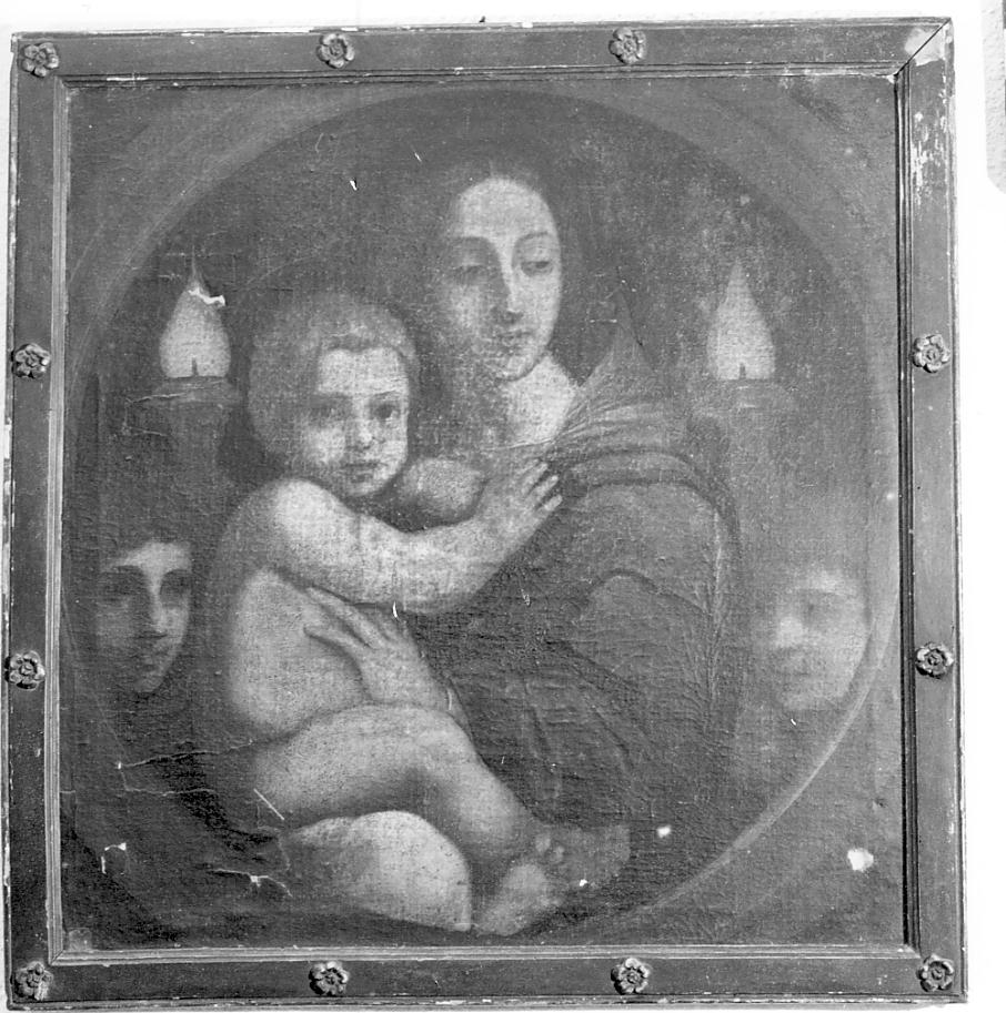 Madonna dei candelabri, Madonna con Bambino e angeli (dipinto, opera isolata) - ambito emiliano (prima metà sec. XIX)