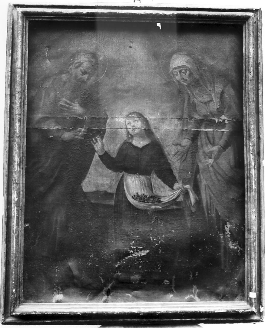 Maria Vergine bambina con Sant'Anna e San Gioacchino (dipinto, opera isolata) - ambito bolognese (primo quarto sec. XVIII)