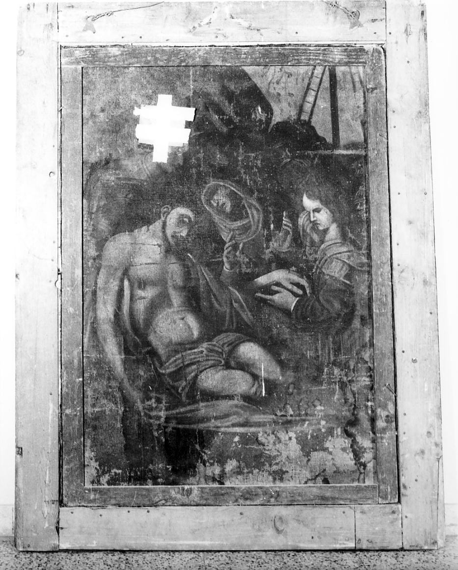 compianto sul Cristo morto (dipinto, opera isolata) - ambito emiliano (seconda metà sec. XVII)