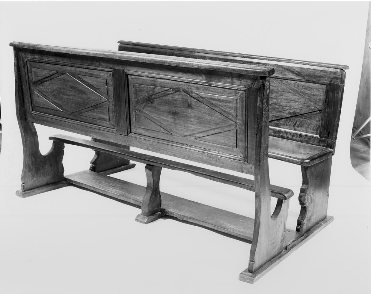 banco da chiesa, paio - manifattura lombarda (seconda metà sec. XIX)