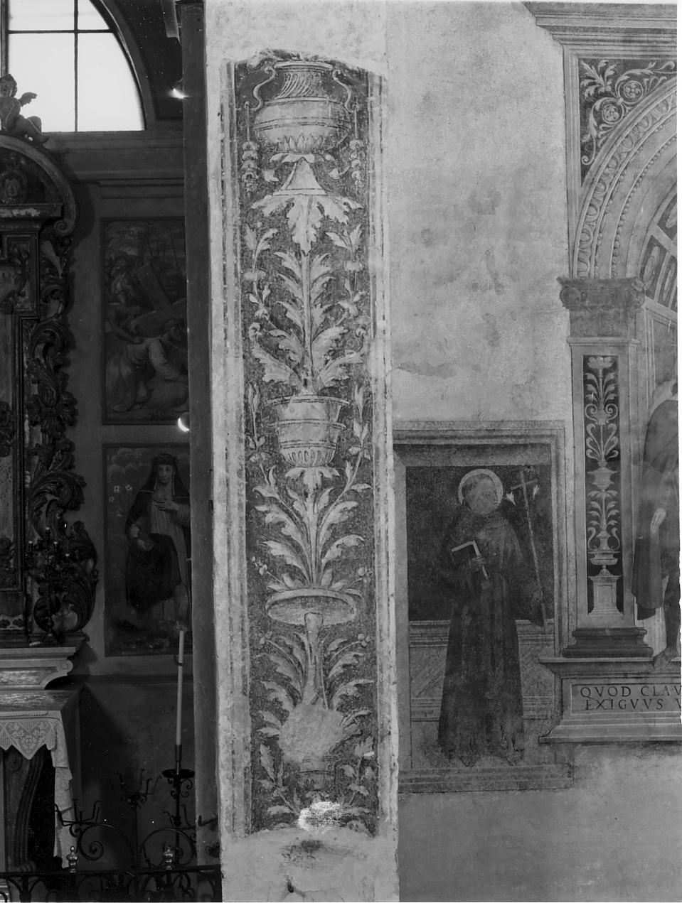 motivi decorativi a candelabra (dipinto, opera isolata) - ambito cremonese (fine/inizio secc. XV/ XVI)