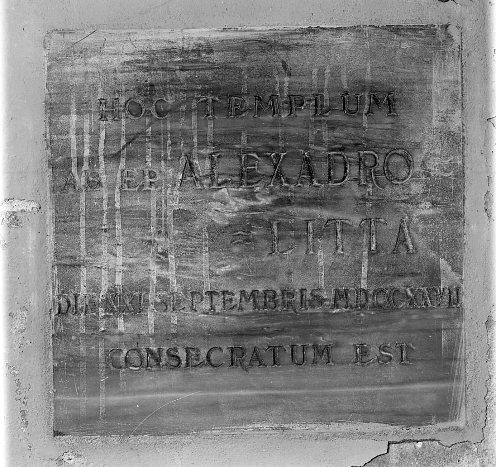 lapide, opera isolata - manifattura lombarda (sec. XVIII)