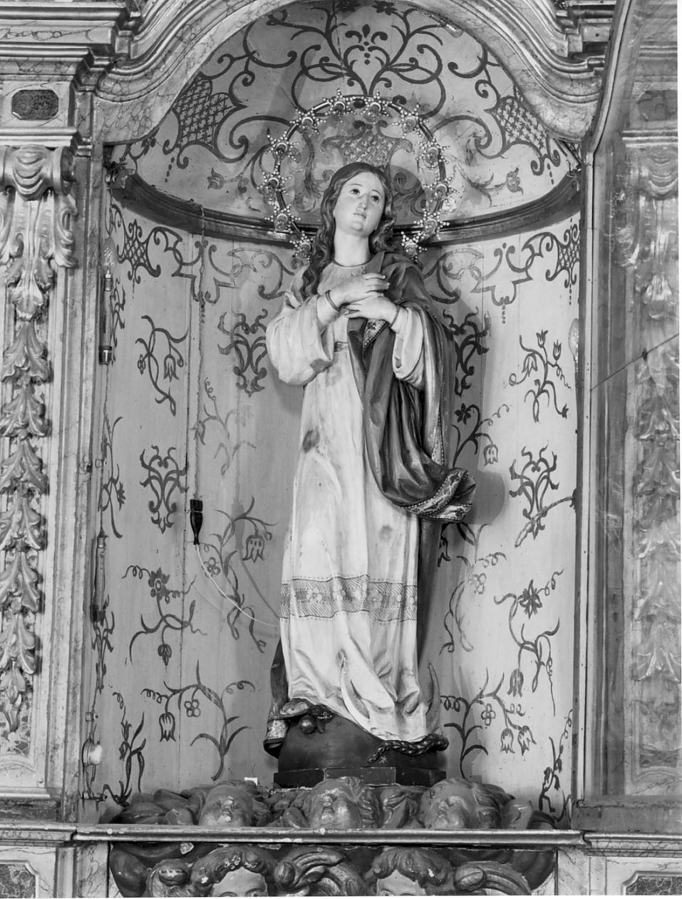 Madonna Immacolata (statua, elemento d'insieme) - manifattura lombarda (seconda metà sec. XIX)