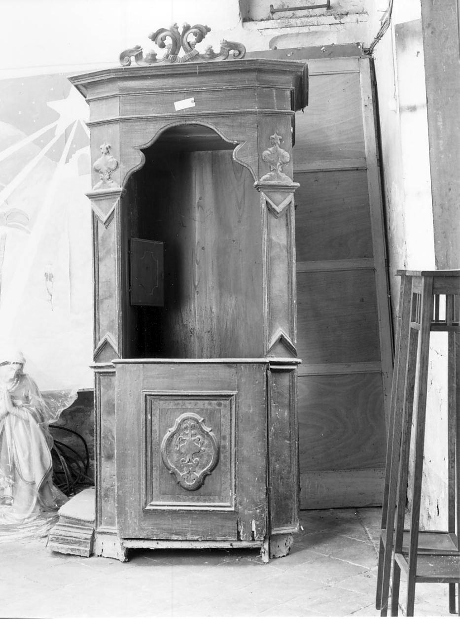 confessionale, opera isolata - manifattura lombarda (prima metà sec. XVIII)