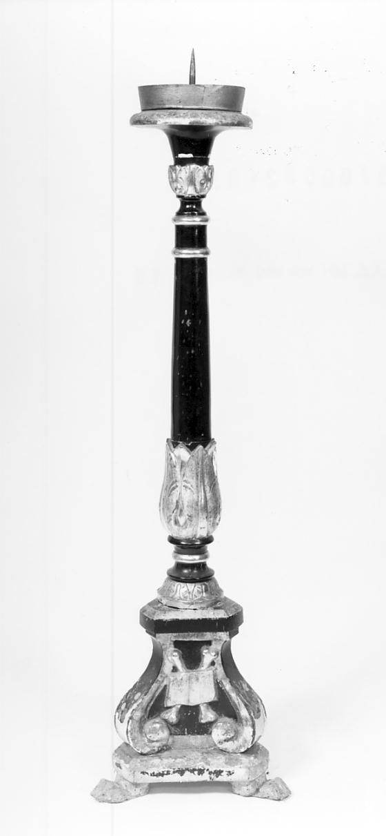 candelabro funebre, serie - manifattura lombarda (prima metà sec. XIX)