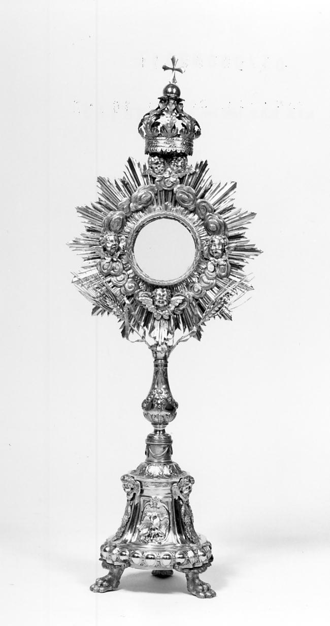 motivi decorativi (ostensorio - a raggiera, opera isolata) - manifattura lombarda (metà sec. XX)