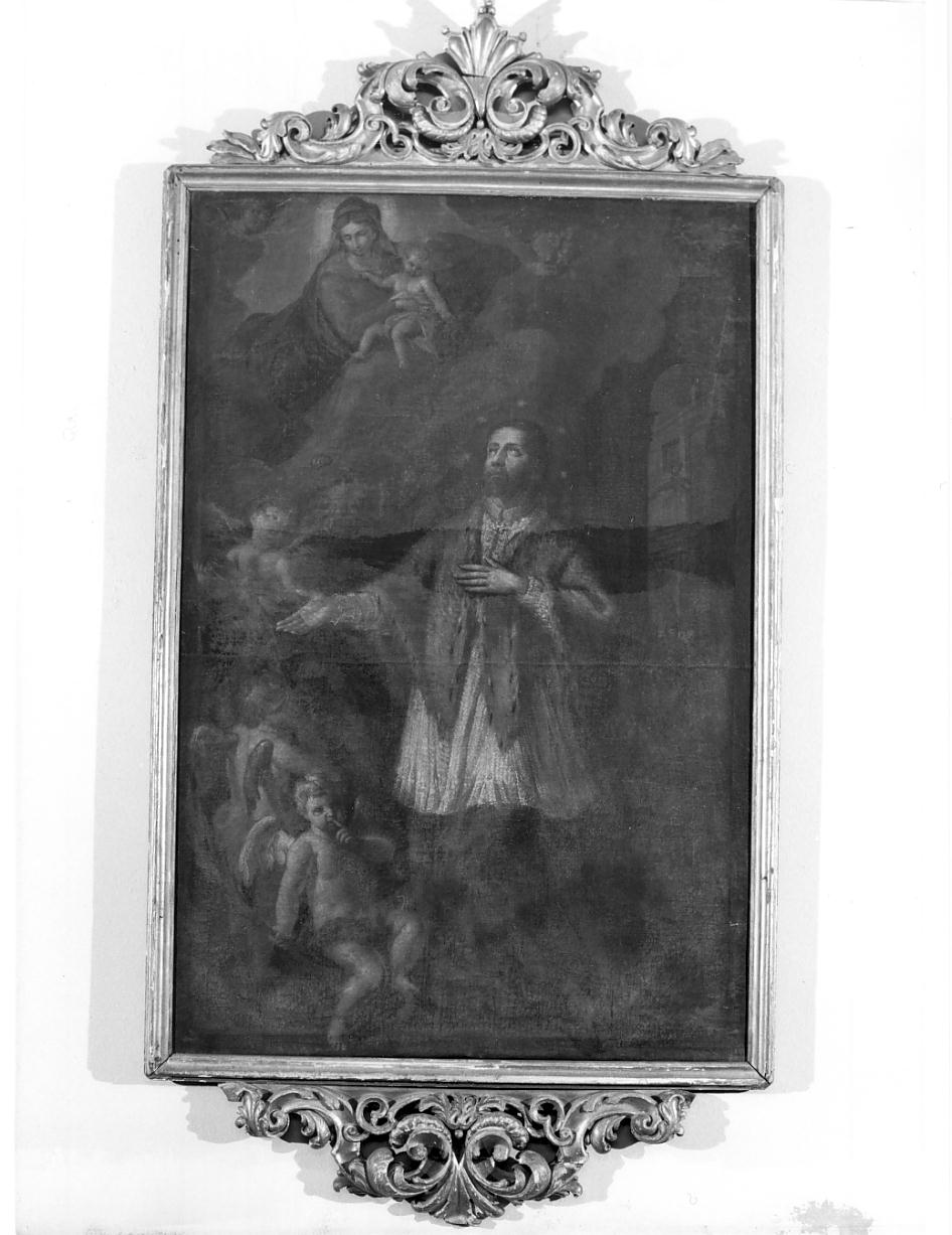 S. Filippo Neri ha la visione della Madonna con Bambino (dipinto, elemento d'insieme) di Zanetti Giacomo (prima metà sec. XVIII)