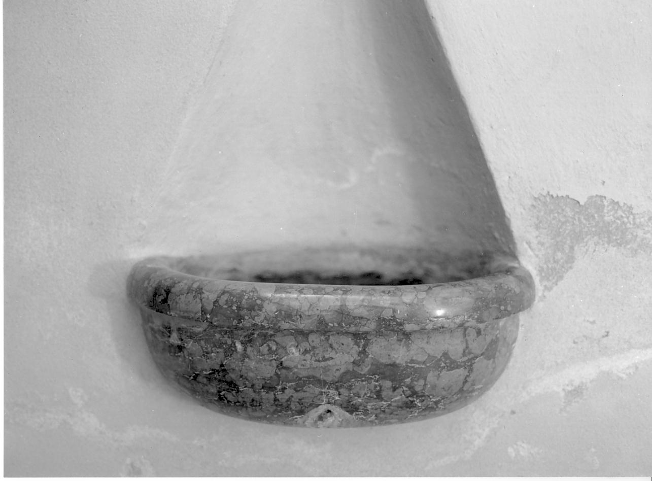 acquasantiera, opera isolata - manifattura mantovana (seconda metà sec. XIX)