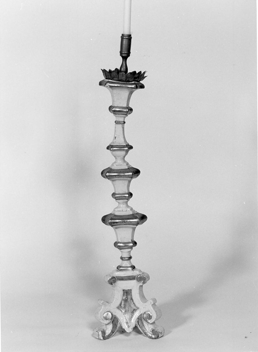candeliere d'altare, serie - ambito bresciano (fine sec. XVIII)