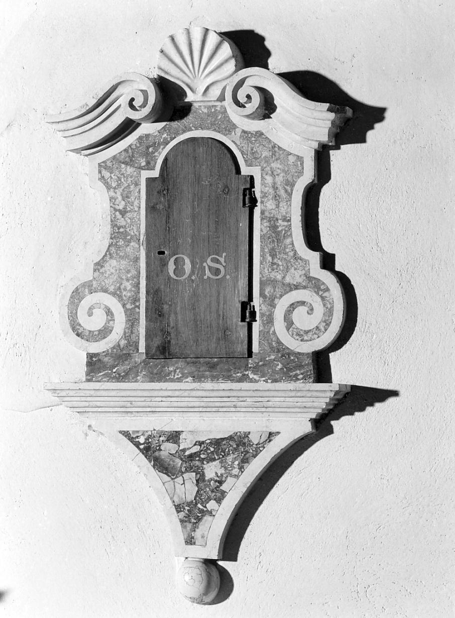 armadietto per oli santi, opera isolata - ambito bresciano (fine/inizio secc. XVIII/ XIX)