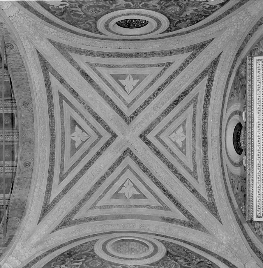 motivi decorativi a candelabra/ cherubini (decorazione plastica, complesso decorativo) - ambito bresciano (prima metà sec. XVI)