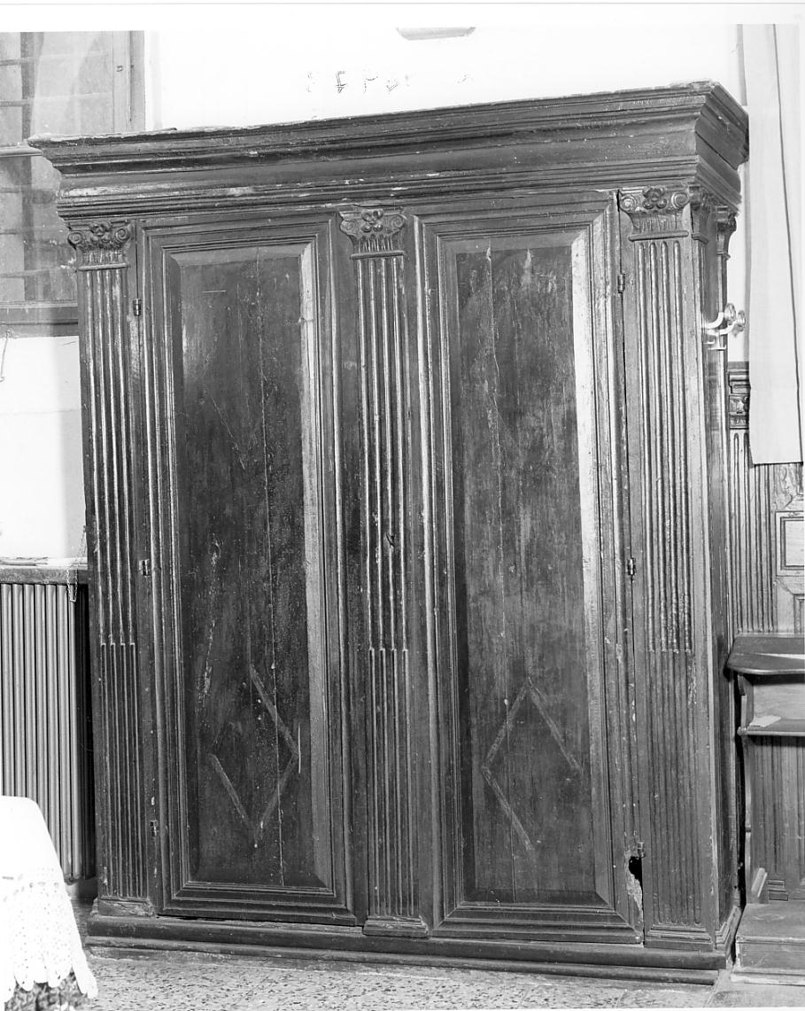 armadio da sacrestia, elemento d'insieme - ambito bresciano (sec. XVII)