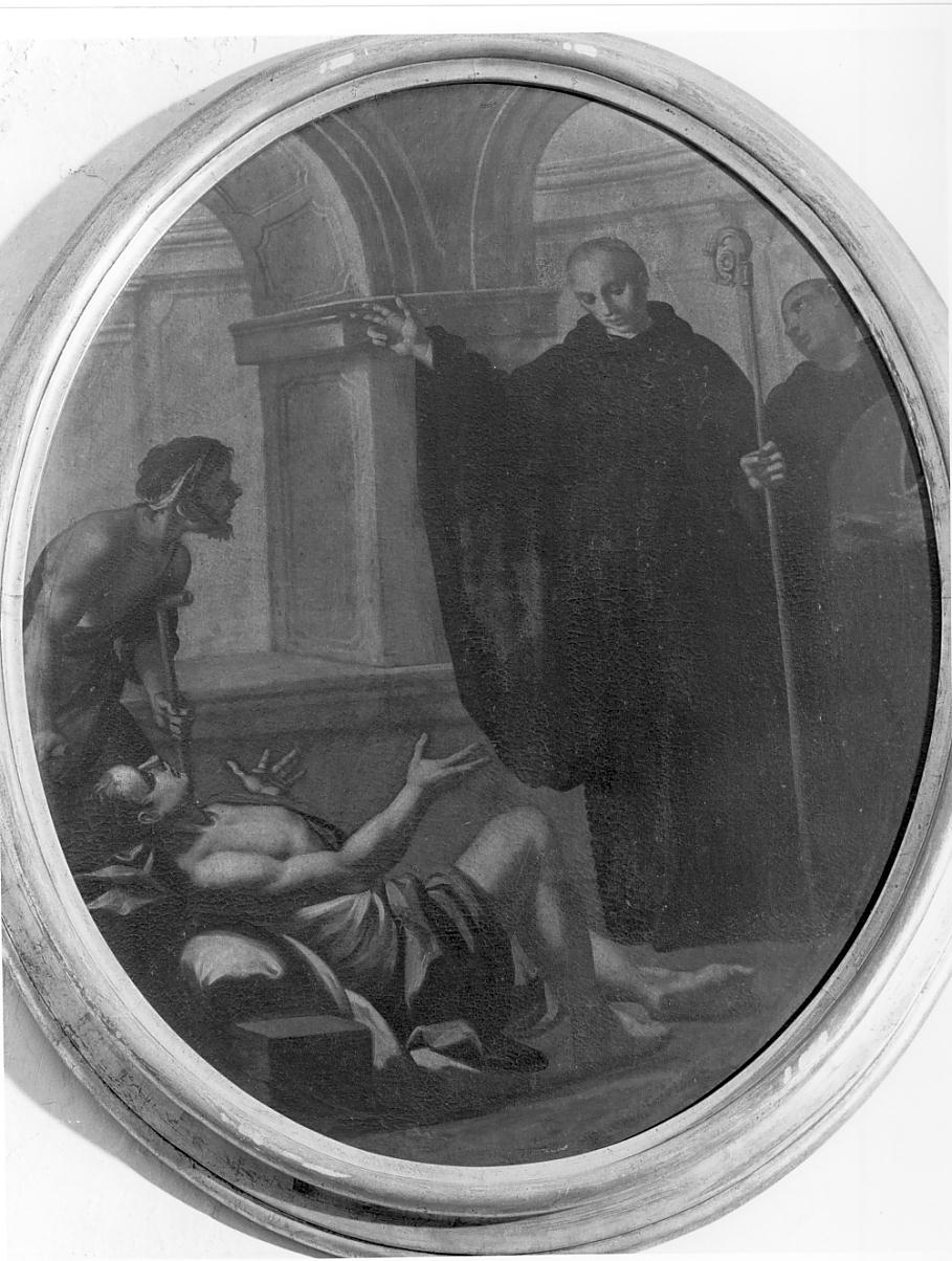 Episodio della vita di S. Benedetto (dipinto, ciclo) - ambito bresciano (prima metà sec. XVIII)