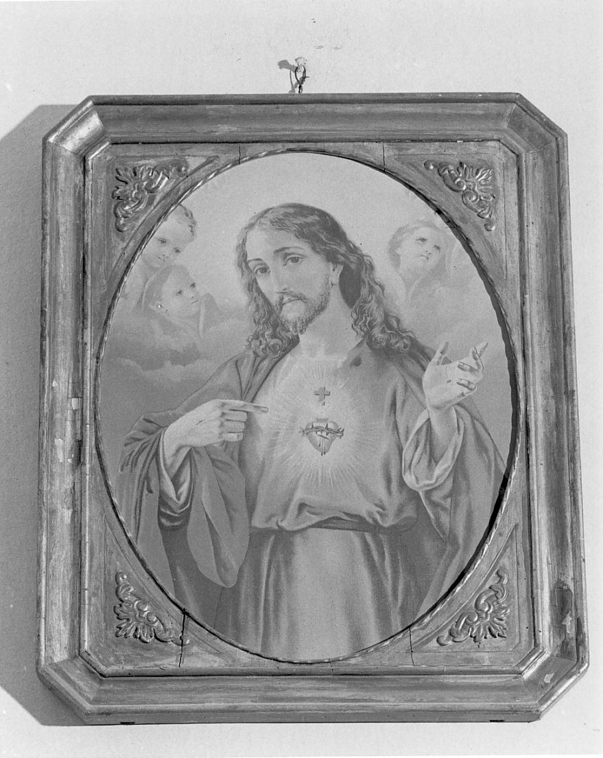 cornice con rilievi fitomorfi agli angoli (cornice, opera isolata) - ambito bresciano (seconda metà sec. XIX)