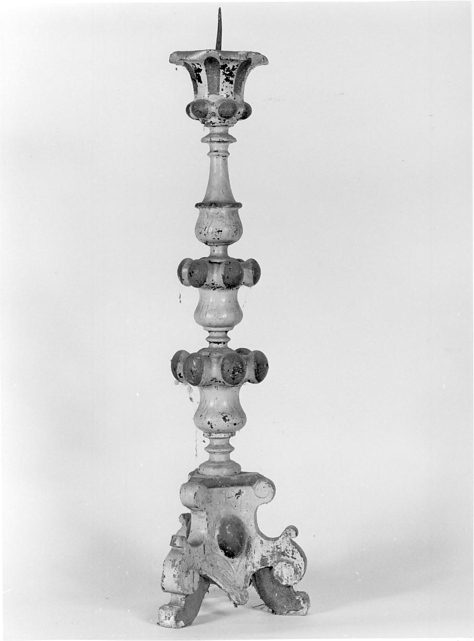 candeliere d'altare, serie - ambito bresciano (seconda metà sec. XVII)