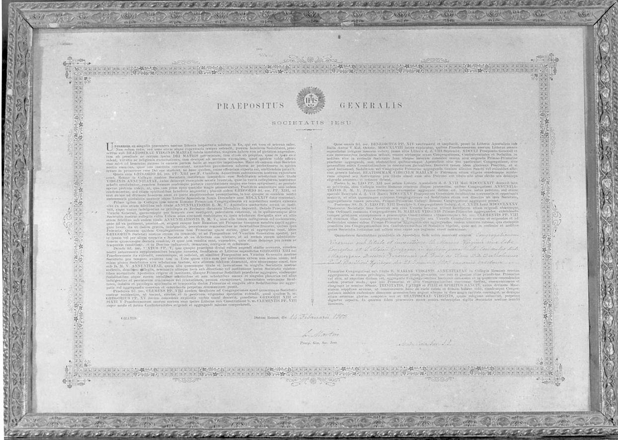 motivi decorativi a palmette/ foglie/ intreccio (cornice, opera isolata) - ambito bresciano (inizio sec. XX)