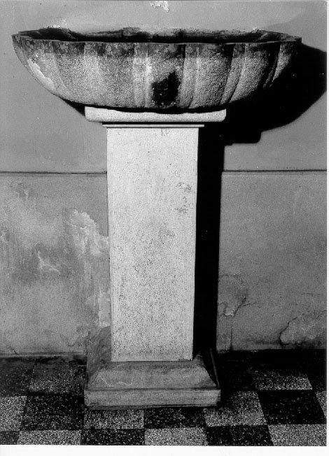 acquasantiera, serie - bottega mantovana (secondo quarto sec. XVII)