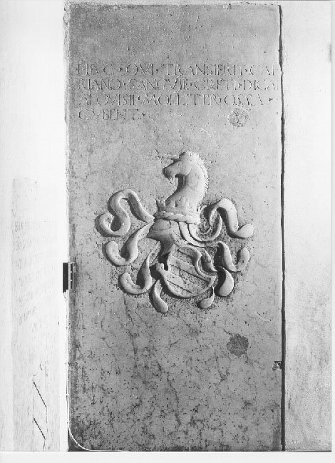 lapide tombale, opera isolata - bottega mantovana (sec. XVI)