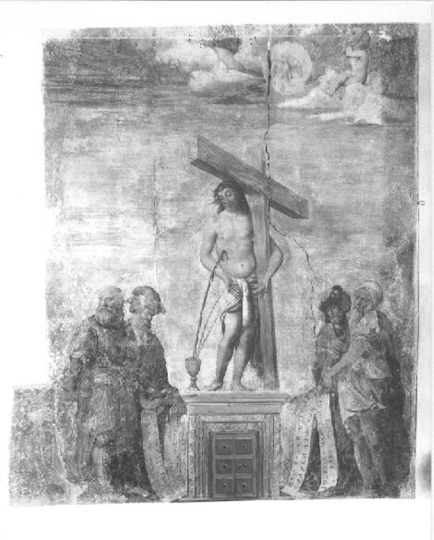 Cristo risorto fra Profeti (dipinto, opera isolata) di Costa Lorenzo (attribuito) (primo quarto sec. XVI)