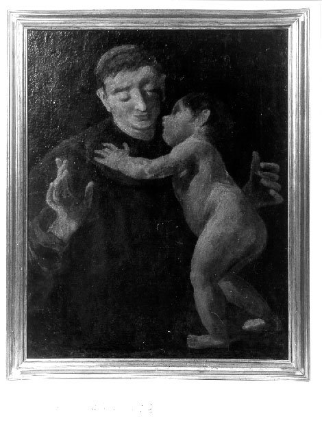 Sant'Antonio da Padova con il bambino (dipinto, opera isolata) - ambito mantovano (seconda metà sec. XVII)