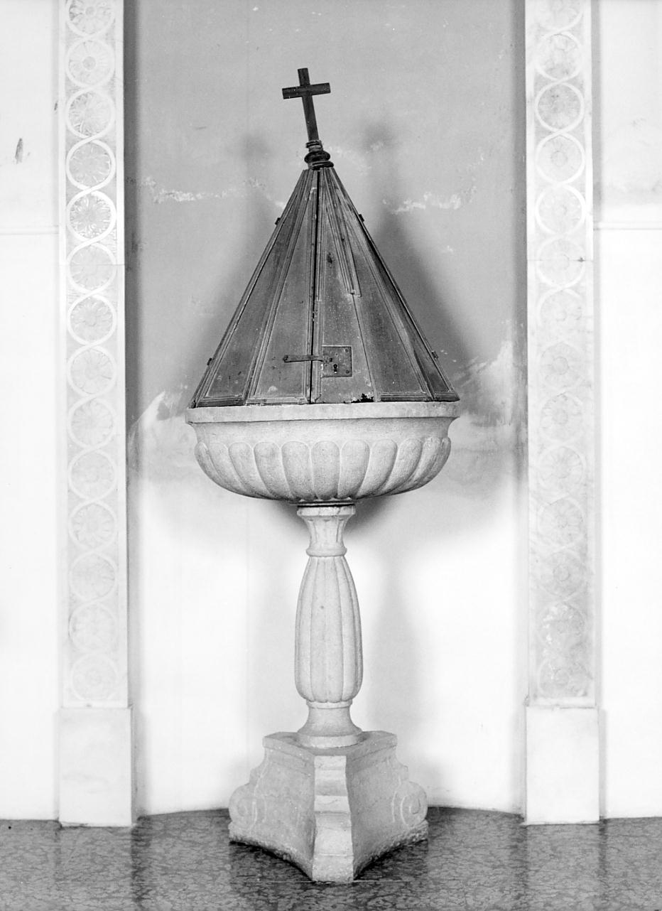 fonte battesimale - a fusto, opera isolata - ambito cremonese (sec. XIX)