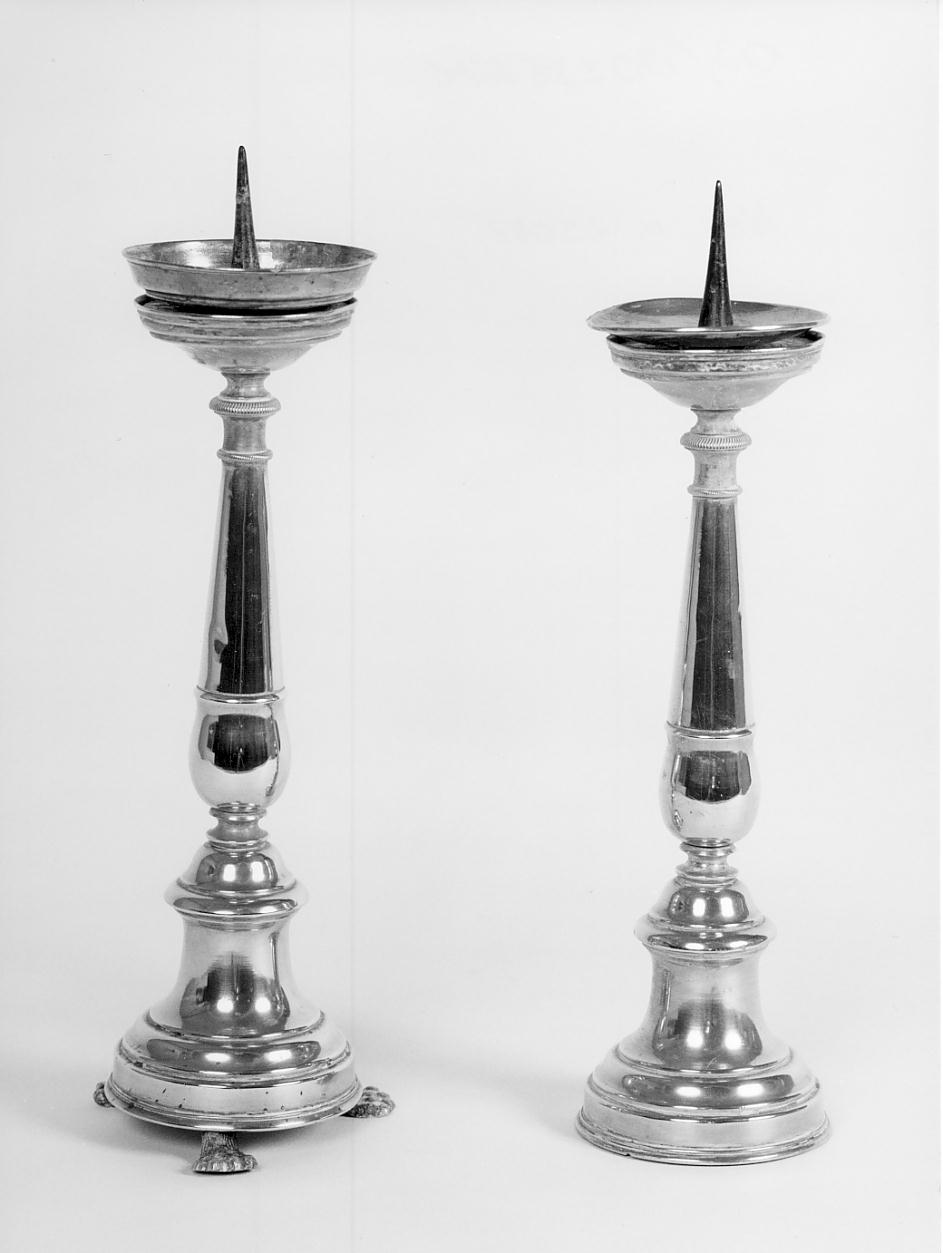 candeliere d'altare, serie - ambito cremonese (sec. XIX)