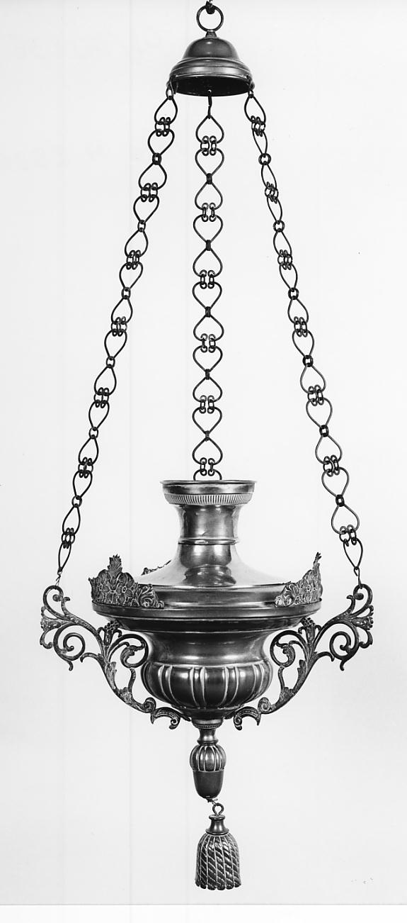 lampada pensile, opera isolata - ambito cremonese (sec. XIX)