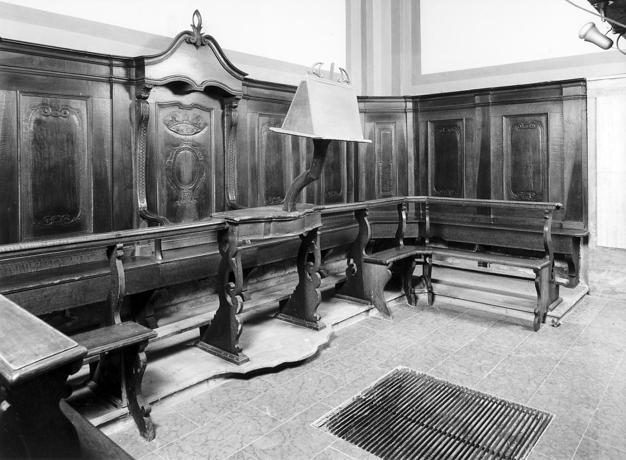 stalli del coro, opera isolata - ambito cremonese (prima metà sec. XIX)